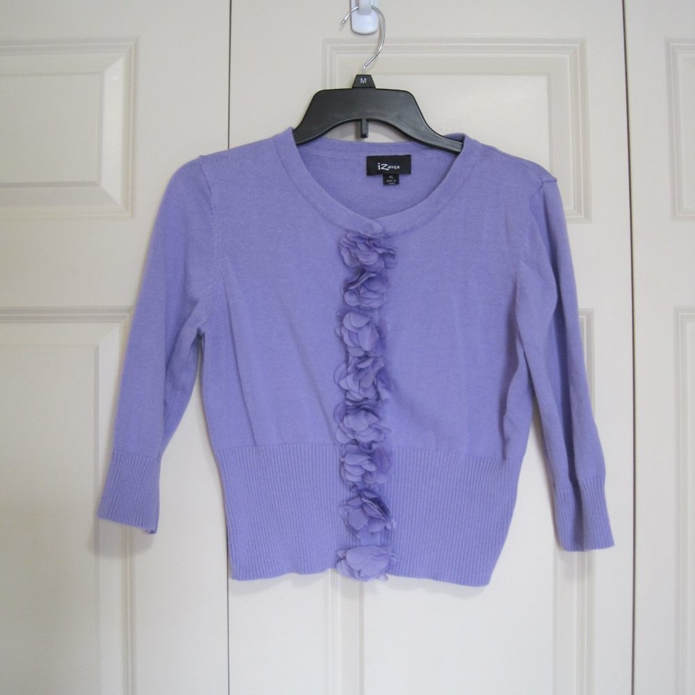 iZ Byer purple cardigan sz XL girls